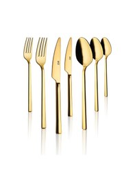 Resim Klas Titanyum Gold 7 Parça Çatal Kaşık Bıçak Takımı 