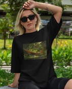 Resim Gün Işığı ve Gölge Oversize Tişört 