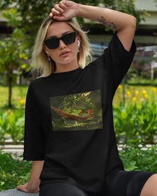 Resim Gün Işığı ve Gölge Oversize Tişört 