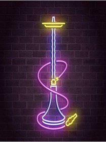 Resim BİZ BU İŞİN KEYİF KISMINDAYIZ Nargile Pleksi Neon Tabela 