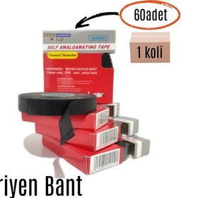 Resim Kauçuk Eriyen Bant Yalıtım Bantı 19mm X 0.80mm X 8mt 60adet 1koli 