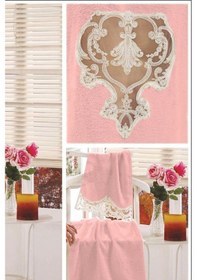 Resim Venüs Pudra Kadın Fransız Dantelli Balayı Çeyizlik Gelin Bornozu Pudra 