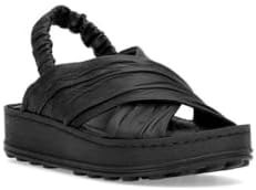 Resim MAMMAMİA D25YS-2585 YUMUŞAK DERİ KADIN SANDALET Siyah 3 