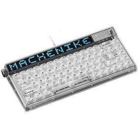 Resim Machenike KT68 Kablolu Crystal Tactile Switch LCD RGB İngilizce Oyuncu Klavye 