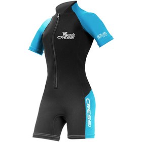 Resim Cressi Tiburon Lady Shorty Dalış Elbisesi - BLACK / AQUAMARINE / 2MM - NO:1 / XS 