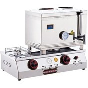 Resim Işıkgaz Silverinox 40 Lık Doğalgazlı 30 Litre 2 Demlikli Çay Kazanı Slvr-2065-d 