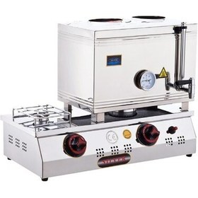 Resim Işıkgaz Silverinox 40 Lık Doğalgazlı 30 Litre 2 Demlikli Çay Kazanı Slvr-2065-d 