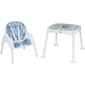 Resim Babydoor & Mama Kuzu Çalışma Masalı Pedli Mama Sandalyesi 3 In 1 Mavi 