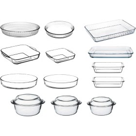 Resim Paşabahçe Borcam Tepsi ve Tencre Seti - 13 Parça Paşabahçe Borcam Çeyiz Seti Full Set 