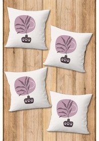 Resim Dijital Baskılı Yumuşak Dokulu 4 Lü Kırlent Kılıfı Takımı 43x43 Cm Krl0080 Renkli 
