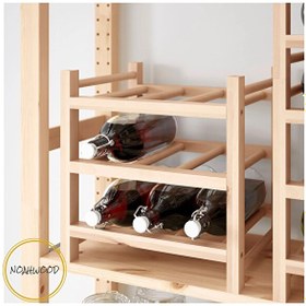 Resim Noahwood Masif Ahşap Modüler Şaraplık 