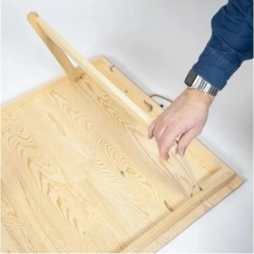Resim Hakay Katlanır Sabit Ayaklı Bahçe Masası - 70X150 Cm, Ham Naturel Renk 