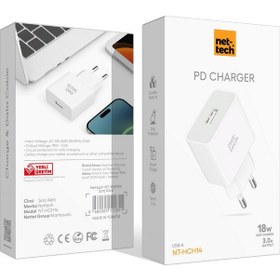 Resim Nettech Nt-hch14 18w 3000 Mah Şarj Aleti Beyaz 