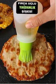 Resim teknotrust Mililitreli Fırçalı Silikon Yağdanlık Şişesi Beyaz, Pratik ve Şık Kullanım İçin Idealdir 