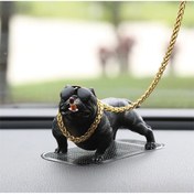 Resim junior 3d baskı Pitbull Köpek Siyah Araba Içi Torpido Üstü Simülasyon Araba Aksesuarları Araba Süs 