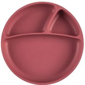 Resim Porsiyon Vakum Tabanlı Silikon Tabak - Velvet Rose 
