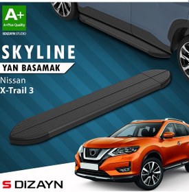 Resim S-dizayn Nissan X-trail T32 Skyline Siyah Yan Basamak 183 Cm 2014-2022 A+ Kalite 
