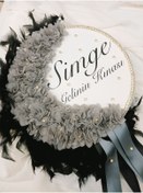 Resim Kınamalzemecim Kına Gecesi için Gelin Defi-saworoski taşlı süsleme-30cm 