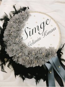 Resim Kınamalzemecim Kına Gecesi için Gelin Defi-saworoski taşlı süsleme-30cm 