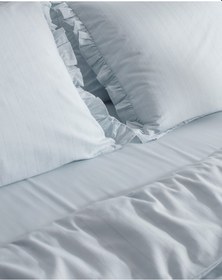 Resim Madame Coco Julien King Size %100 Pamuk Fırfırlı Nevresim Takımı - Açık Mavi 8684427124222 MAVI 