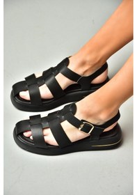 Resim Fox Shoes S518106009 Siyah Kadın Sandalet Siyah 