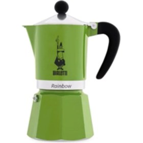 Resim PremiumPort Yeşil Metal 3 Cup Moka Pot, Pratik ve Şık Kahve Demleme Aracı 