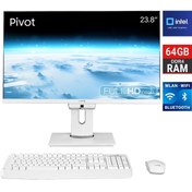 Resim Turbox TAxPro55 i5 12400 64GB DDR4 1TB M.2 NVMe 23.8 inç FHD Pivot BTH Webcam WiFi All in One PC 
