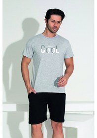Resim Remsa Erkek Şort Tshirt Pijama Takımı 25252 Gri Gri02 