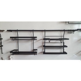 Resim Mutfak Siyah Set Arası Takımı 