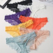 Resim 7 adet Kadın Dantel Külot Seti, Seksi Düşük Bel, Moda Kirpik Dantel İç Çamaşırı 7 Renk - Siyah, Beyaz, Mor, Sarı, Turuncu, Hafif Mavi, Pembe, Dantel İç Çamaşırı Seti 