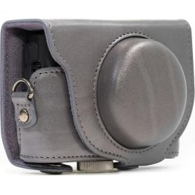 Resim MegaGear Sony Rx100VI, Rx100V, Rx100IV Suni Deri Kamera Çantası 