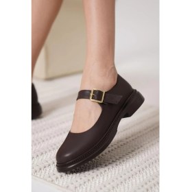 Resim Yoko Kahverengi Cilt Oxford Ayakkabı 