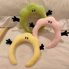 Resim Kadınlar ve Yetişkinler için Eğlenceli Bulut Canavarı Taçları - 3 Renk (Pembe, Yeşil, Sarı) | Büyük Gözlü ve Eğlenceli İfade Tutan Sevimli Çizgi Film Tasarımı | Yeni Yıl, Partiler, Günlük Giyim için Güvenli ve Rahat Saç Aksesuarları | Hafif ve Konforlu Festival 