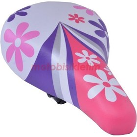 Resim Bmx Bisiklet Sele Koltuk Çiçekli Kız Model 16 - 20 Jant Beyaz - Açık Pembe 