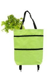 Resim Renetic KARIŞIK RENK Katlanabilir Alışveriş Arabası Tekerlekli Büyük Çanta Market ARABASI 