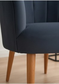 Resim Waterybrook Tekli Berjer Koltuk - Papatya Babyface Kumaş Ceviz Ayaklı - 13 Renk Seçeneği Antrasit 