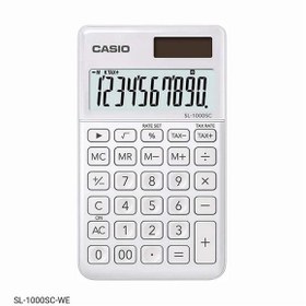 Resim Casio SL-1000SC-WE Cep Tipi 10 Hane Beyaz Hesap Makinesi 