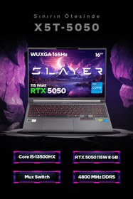Resim Game Garaj Slayer X5T-5050 C7 Intel Core i5 13500HX 16GB RAM 1TB SSD RTX5050 16" WUXGA 165Hz IPS FreeDOS 