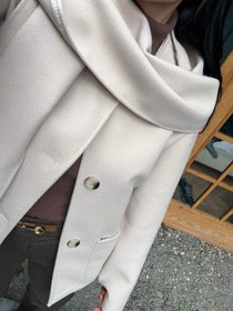 Resim Bella Bej Atkılı Kaban - L 