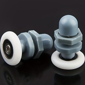 Resim Duş Odası Kayar Ray Plastik Eksantrik Tekerlek 