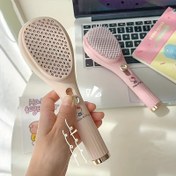 Resim Sanrio 360° Anti-Statik Çıkarılabilir Saç Fırçası Çevresel Dişlerle - Taşınabilir Geri Çekilebilir Tasarım, Ergonomik ABS Sap, Tüm Saç Tipleri İçin Plastik Kıllar, Kolay Şekillendirme, Pil Gerektirmez, Saçları Açan Fırça 