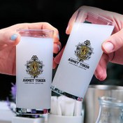 Resim Renkli İsim Yazılı Dosta Hediye İkili Rakı Bardağı Seti 