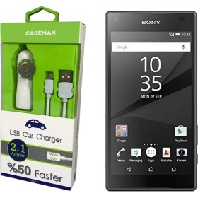 Resim Case Man Sony Xperia Z5 Compact Araç Şarj Cihazı Adaptör + Data Kablosu Hızlı Şarj Özellikli 