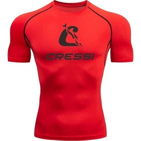 Resim Snapbuy Erkekler Uv Koruma Rashguard Kısa Kollu Mayo - Sörf, Dalış Ve Yüzme İçin Denizanası Önleyicifuşya Fuşya 