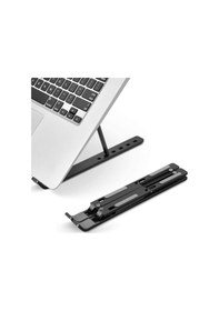 Resim 7 Kademeli Ayarlı Katlanabilir Laptop Tablet Standı Siyah 