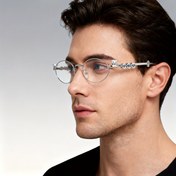 Resim 1 adet Y2K Taşlı Oval Metal Çerçeve Gözlük - Şık Küçük Çerçeve ile Parıltılı Aksesuarlar, Taşınabilir Kılıf ve Bez Dahil, Günlük veya Resmi Giyim için Mükemmel, Resmi Gözlük, Minimalist Gözlük, Dayanıklı Gözlük 