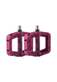 Resim Enlee Renkli Çivili Kaymaz Platform Pedal Mtb Rulmanlı Plastik Alüminyum Pedal Ultra Hafif Mor 
