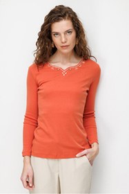Resim Desen Kadın Penye 26YDSN26807 - Haki / XL 