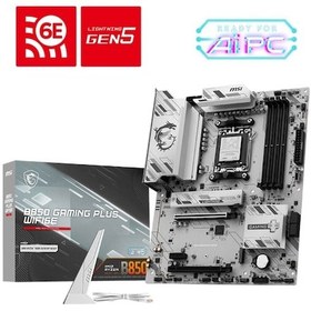 Resim Msı B850 Gamıng Plus Wıfı6e Am5 Ddr5 8200 Oc Mhz Atx Gaming Aaaa11msı0033 