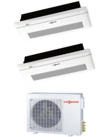 Resim Viessmann Vitoclima Multi Tek Yön Kaset 1+2 Sistem (O3F3062M2) 12+18 İç 6,8 kw Dış Ünite 